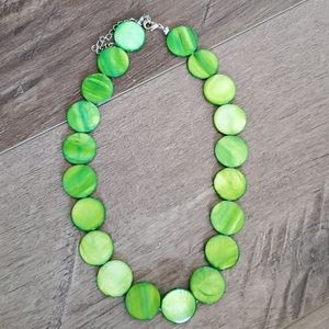 Green beaded necklace